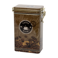 Rechteckige Kaffeedose 500 g mit Bügelverschluss
